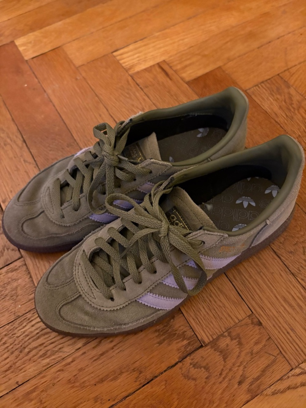 Spezial Sneakers Olive with Lavender Accents - Picture 6 of 6